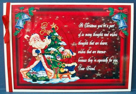 Christmas Santa and Little Girl by Cheryl French