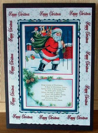 Christmas Santa and Verse by Cheryl French