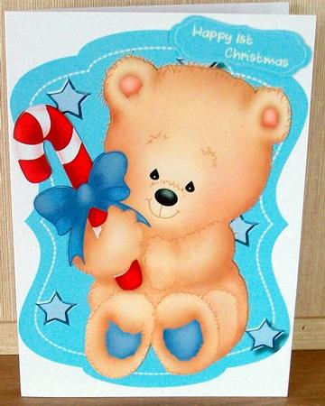 Lovely Babys 1st Christmas Boy by Cheryl French