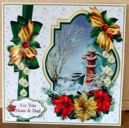 8x8 Christmas Water Pump Watercolour Scene Mini Kit by Cheryl French