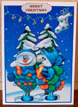 Fancy Dress Snowmen by Cheryl French