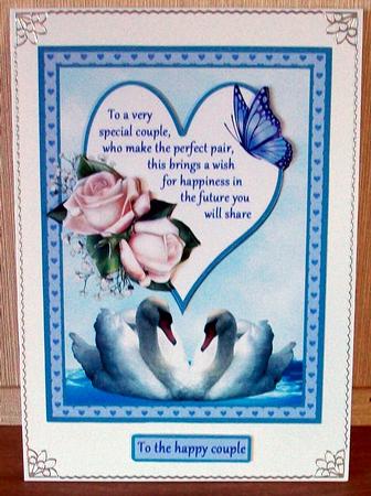 Swans and Verse with Decoupage by Cheryl French