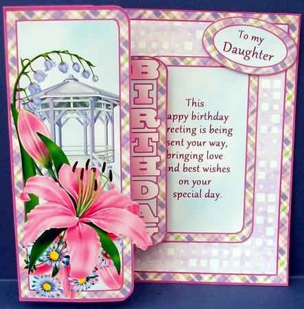 Fbp Pink Lilies with a Gazebo by Cheryl French