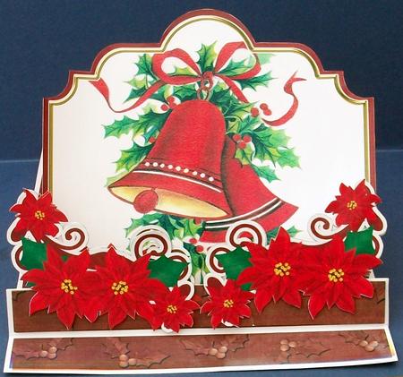 Red Bells 3D Easel Card Mini Kit by Cheryl French