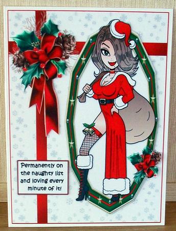 Mrs Claus on the Naughty List Quick Card by Cheryl French