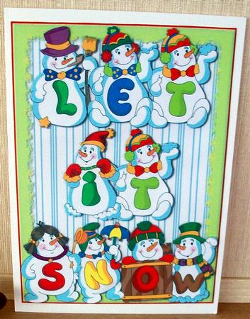 A5 Snowmen - Let It Snow by Cheryl French