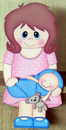 3D on the Shelf Card Kit - Amelia New Mummy of Baby Boy by Cheryl French