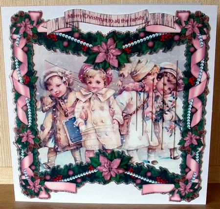 Shaped Card Christmas Swag 672 by Cheryl French