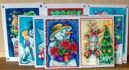10 Christmas Pyramage Sheets by Cheryl French