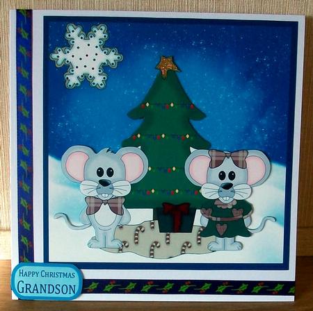 Christmas Mice and Holiday Tree by Cheryl French