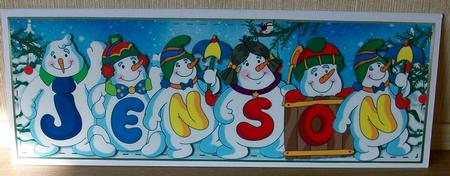 Snowmen Names Large Dl - Jenson by Cheryl French