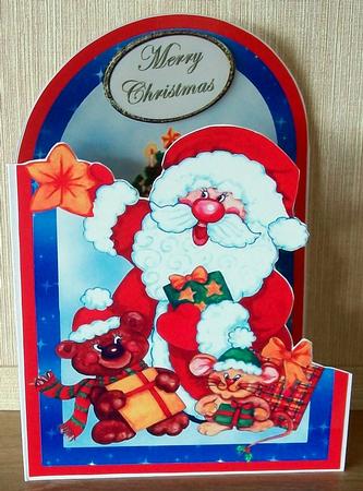 Cutaway Santa Card by Cheryl French