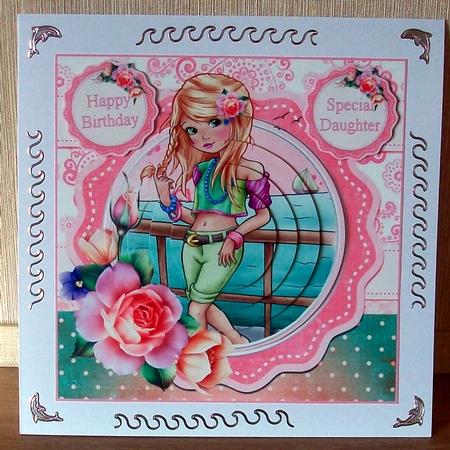 Sweet Seaside Girl Pyramid by Cheryl French