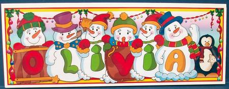 Snowmen Names Large DL - Olivia by Cheryl French