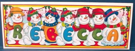 Snowmen Names Large Dl - Rebecca by Cheryl French