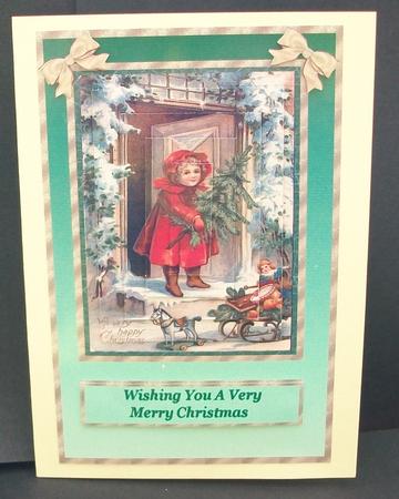 Vintage Christmas Scene Pyramid Topper by Cheryl French