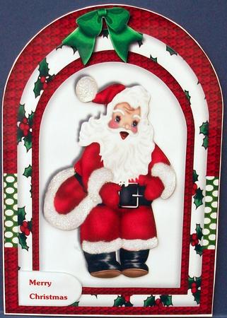 Arch Card Christmas Santa by Cheryl French