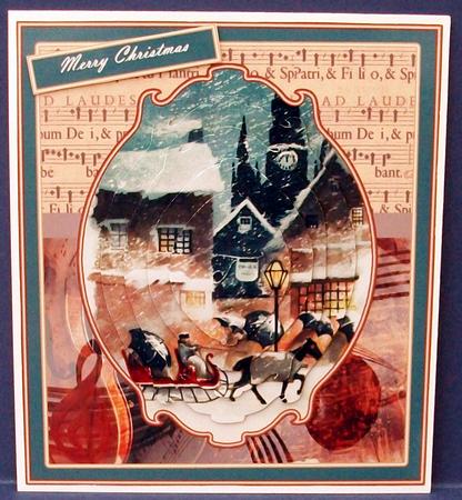 Vintage Village Winter Christmas Scene by Cheryl French