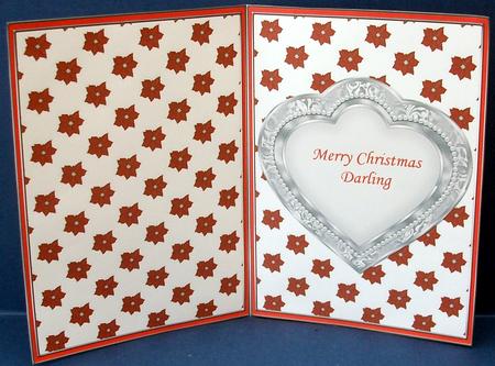 Heart Frame Sketch - Silver Christmas 1 Insert 1 by Cheryl French