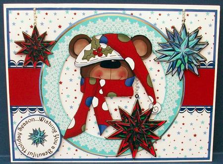 Christmas Hat Bear by Cheryl French