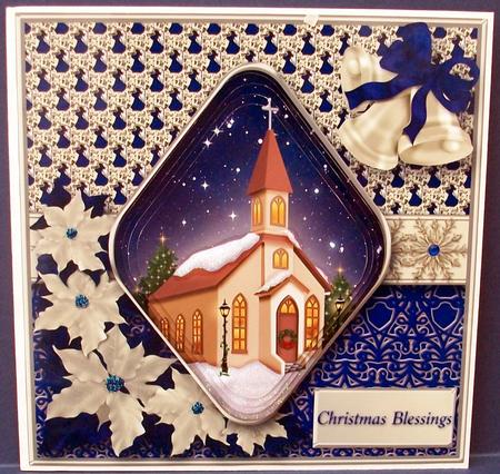 Christmas Church - Diamond Pyramid Card Mini Kit by Cheryl French