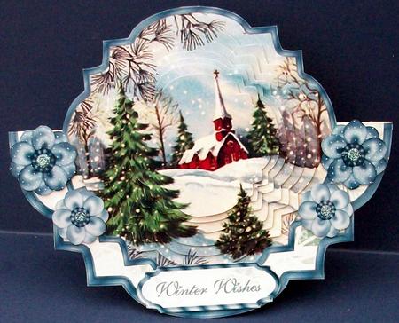 Christmas Morn - Shaped Wobble Card Mini-kit by Cheryl French