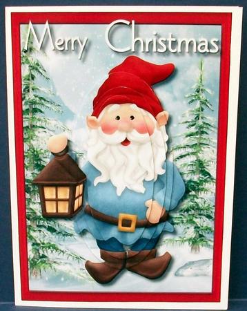 Lovely Gnome with His Lantern  by Cheryl French