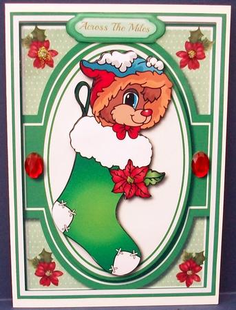 Cute Little Donkey in a Stocking  by Cheryl French
