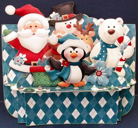 Kringle Christmas 3D Shelf Card Kit with Card Box by Cheryl French