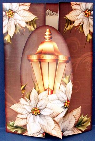 Gatefold Card & Envelope Christmas Poinsettia 730 by Cheryl French
