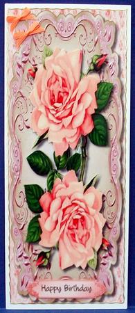 D.l ,with Beautiful Apricot Roses  by Cheryl French