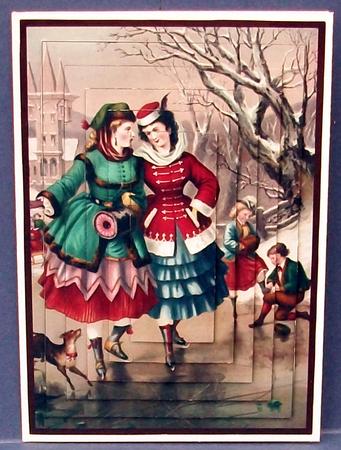 Vintage Ladies Skating Pyramid by Cheryl French