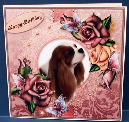 Cavalier King Romantic Rose Mini Kit by Cheryl French