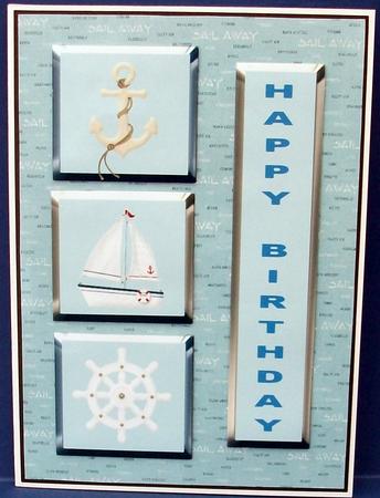 Nautical Birthday Topper & Decoupage by Cheryl French