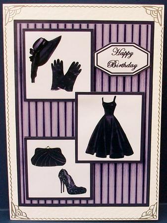 Pretty in Purple 3 Square Card Topper by Cheryl French