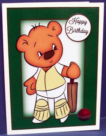 Cricket Colin Bear by Cheryl French
