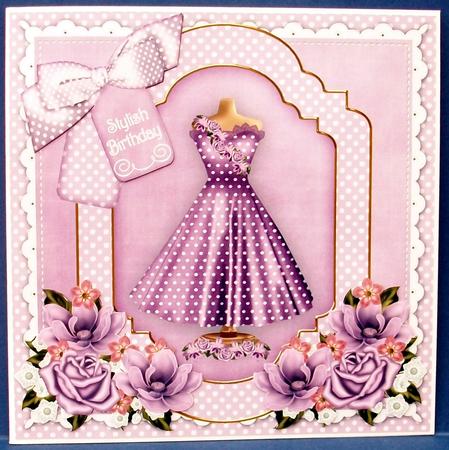 Lilac Dress Stylish Birthday 8in Step by Step by Cheryl French