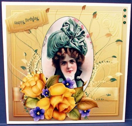 Cameo Flourish with Yellow Roses by Cheryl French