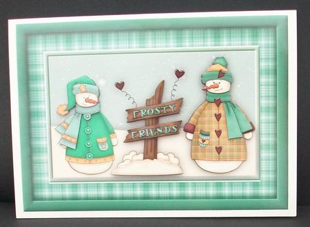 Frosty Friends the Snowmen 2 Step by Step Card Front by Cheryl French