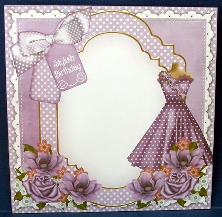 Lilac Dress Stylish Birthday 8in Envelope Mini Kit by Cheryl French