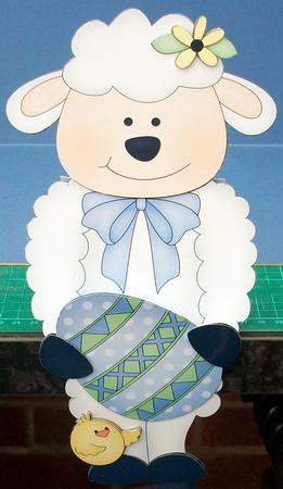 3D on the Shelf Card Kit - Little Easter Lamb's Easter Egg by Cheryl French