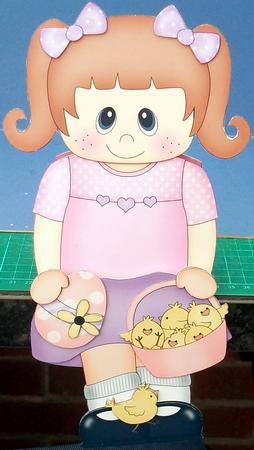 3D on the Shelf Card Kit - Little Girl's Easter Chicks & Egg by Cheryl French