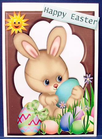 Easter Bunny with Chocolate Eggs and Sunshine by Cheryl French