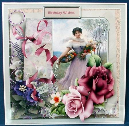 Basket of Cut Flowers Mini Kit by Cheryl French