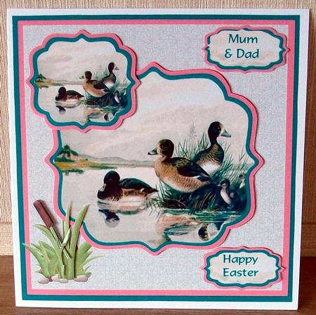 Easter Card with Mallards on Pond by Cheryl French