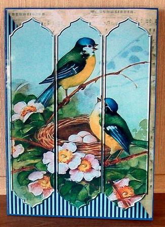 Birdsong Tri-panel Card by Cheryl French