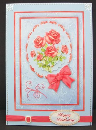Antique Roses in Pink - Best of Both Worlds Card Front by Cheryl French