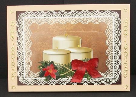 Christmas Candles and Lace by Cheryl French