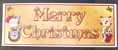 Merry Christmas Animals Dl Size Card by Cheryl French