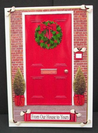Christmas Door 3D Decoupage by Cheryl French